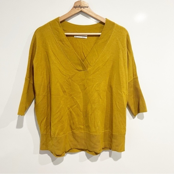 Anthropologie Wool V Neck Sweater - Picture 1 of 8